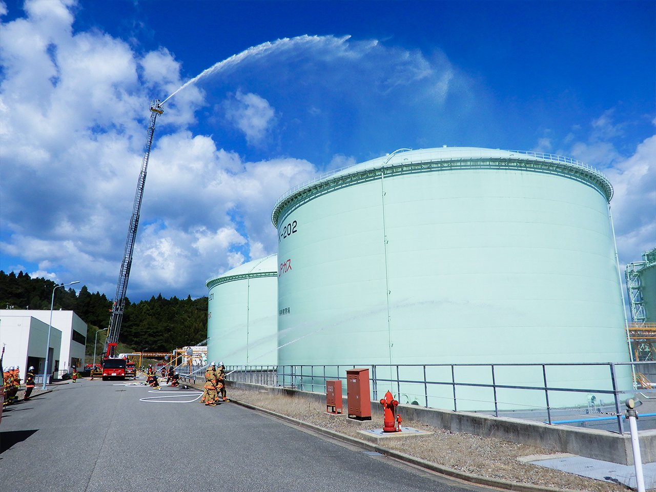 七尾国家石油ガス備蓄基地にて、石川県コンビナート等防災訓練を行いました
